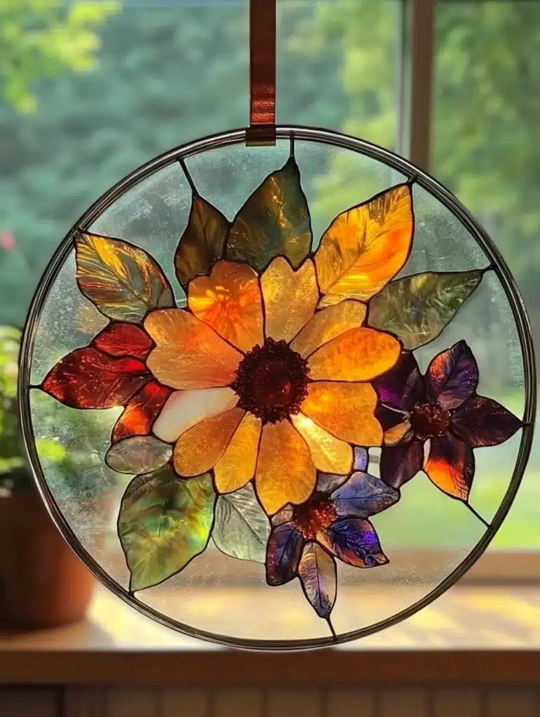 Pressed Flower Stained Glass