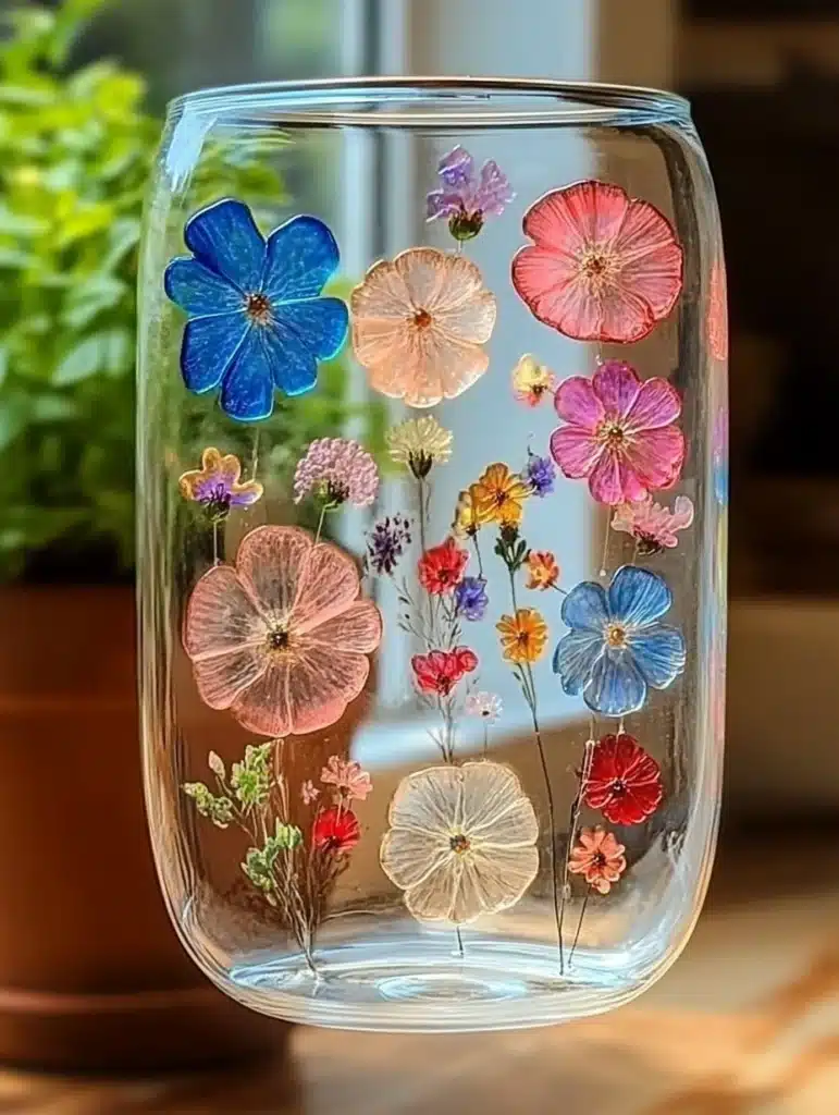 Easy Pressed Flower Vase DIY