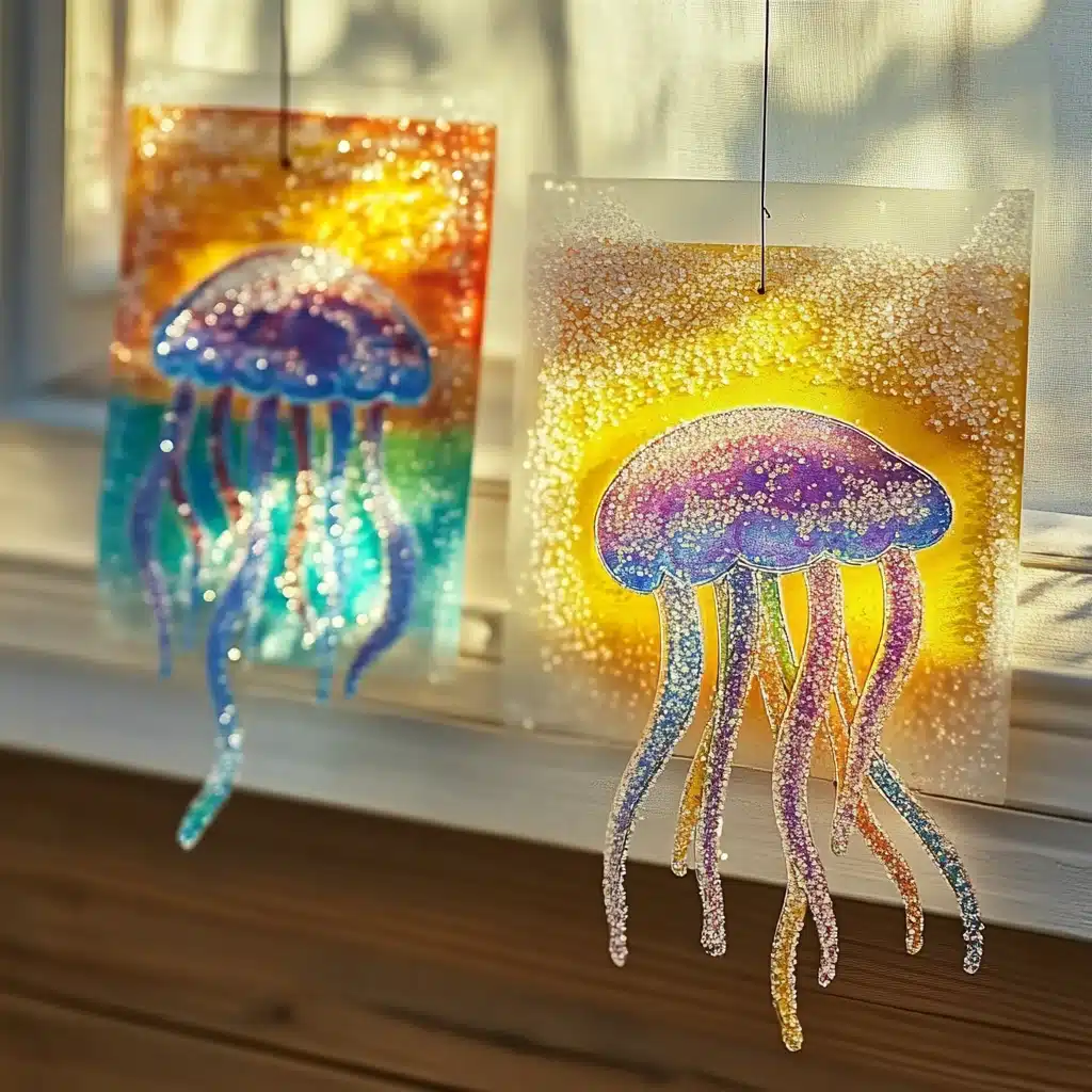 Jellyfish Salt Painting for Kids