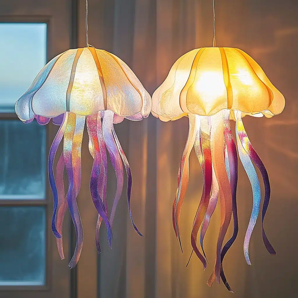 Glowing Tissue Paper Jellyfish Craft