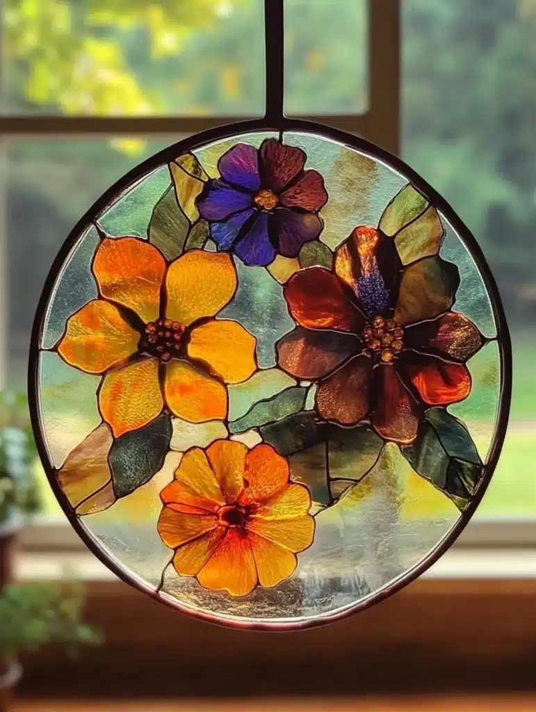 Pressed Flower Stained Glass
