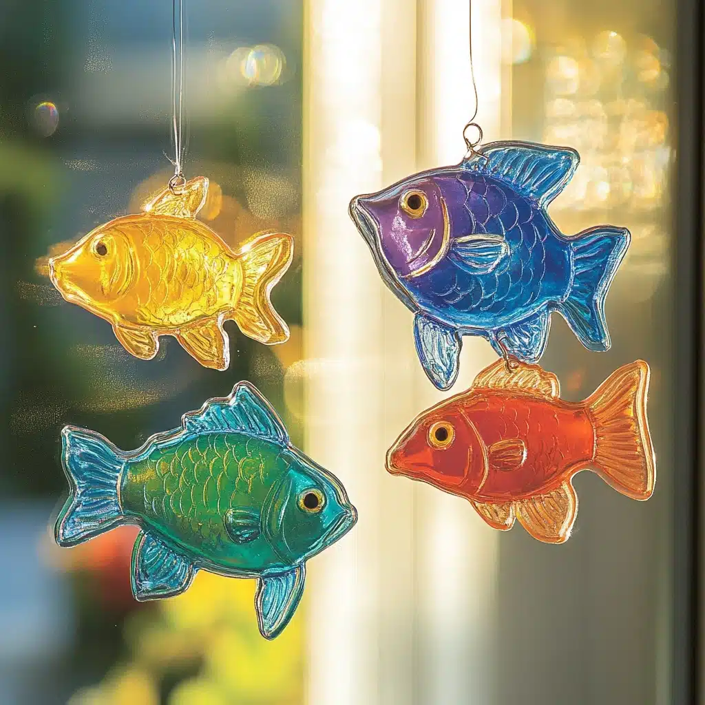 Tropical Fish Gel Window Clings