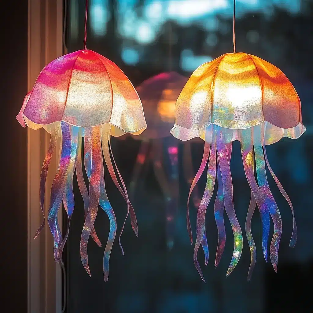 Glowing Tissue Paper Jellyfish Craft