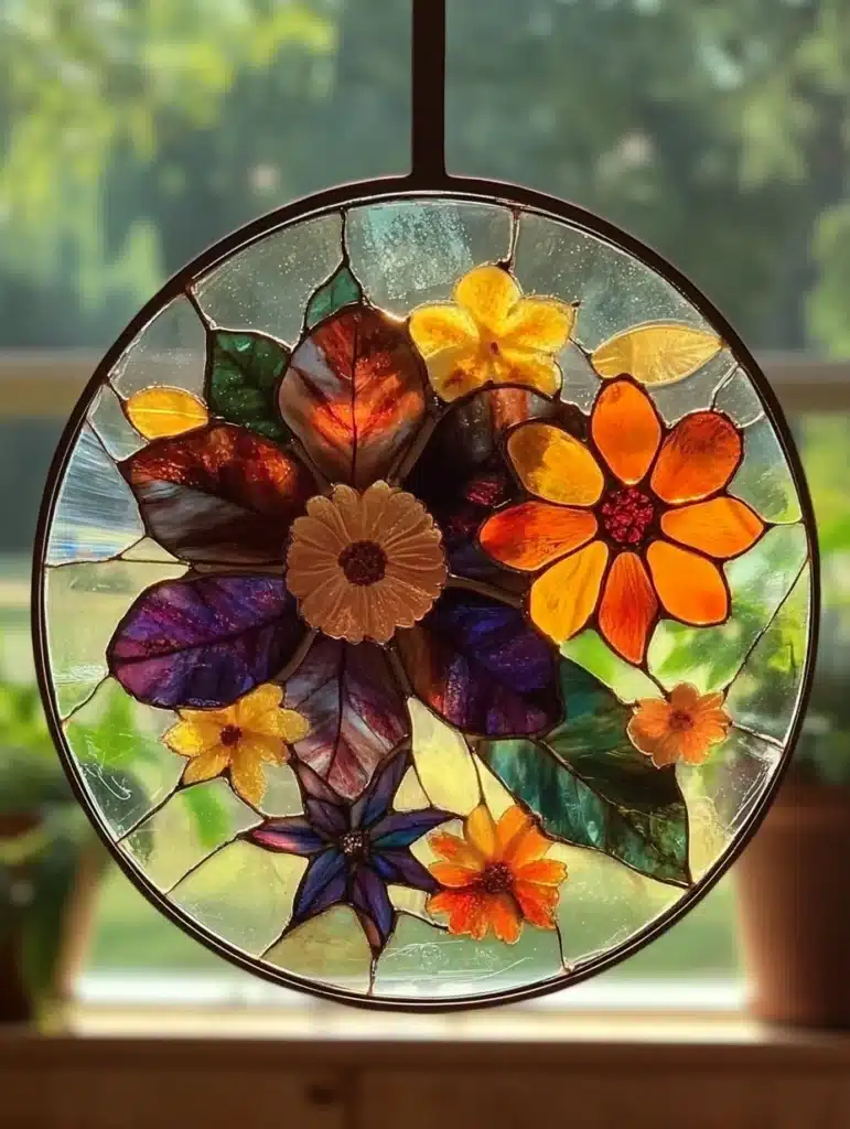 Pressed Flower Stained Glass