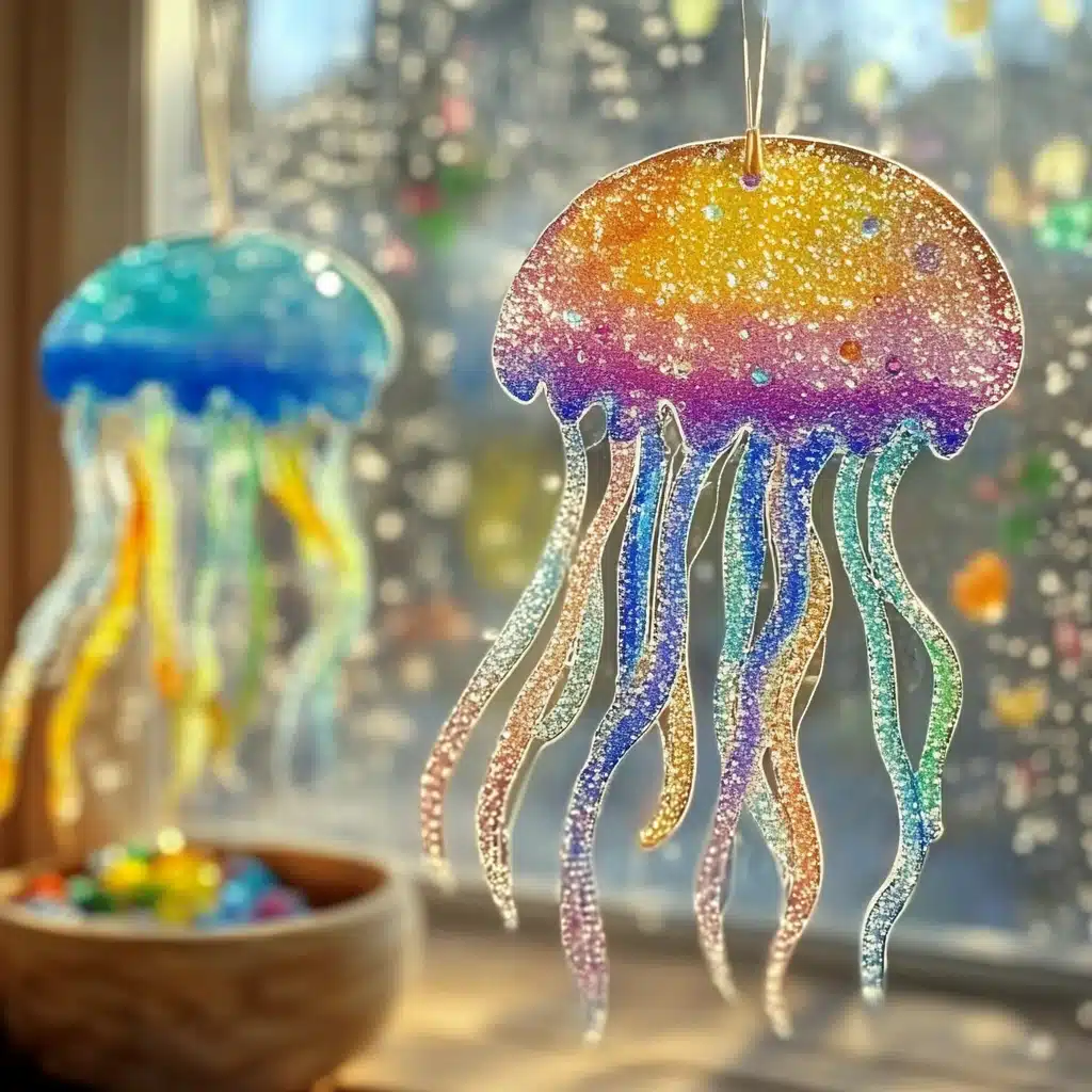 Jellyfish Salt Painting for Kids