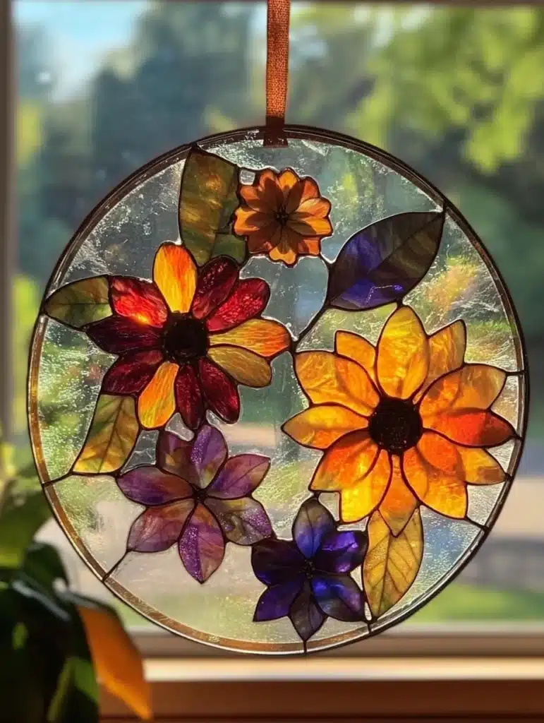 Pressed Flower Stained Glass