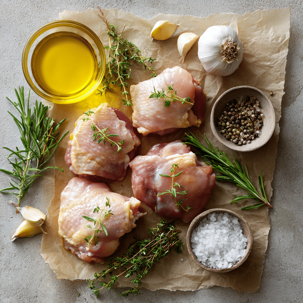 Ingredients for baked chicken recipe